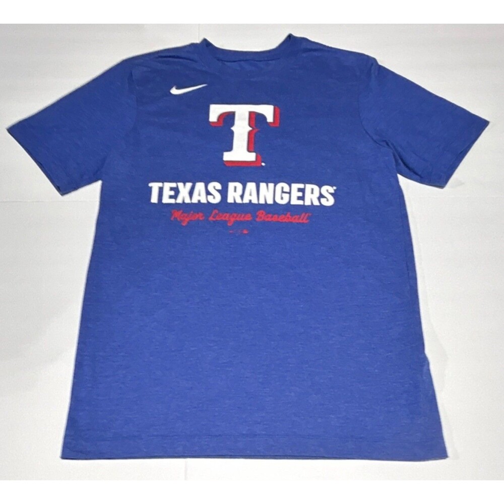 Nike Texas Rangers MLB Blue Short Sleeve T-Shirt Baseball Size Men’s M